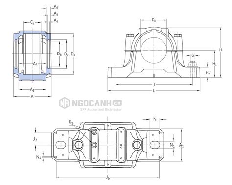 Gối đỡ Skf Snl 508 607 Chính Hãng Gối Hai Nửa Skf