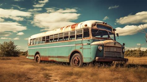 Premium Ai Image Old Vintage Bus