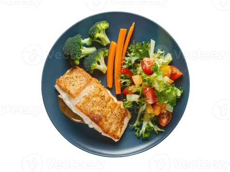 Baked Fish With Vegetables 47599138 Png