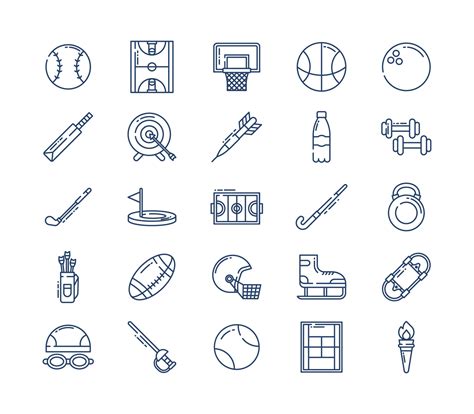 Sports And Games Icon Set 12032287 Vector Art At Vecteezy