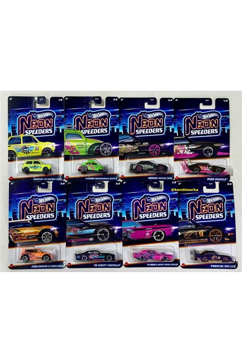 Hot Wheels Neon Speeders Silver Serisi Uzun Kart 8 Li Full Set 2025 Serisi