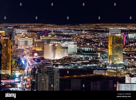 Las Vegas Strip Night Aerial Hi Res Stock Photography And Images Alamy