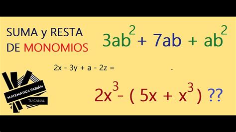 Ejercicios De Suma Y Resta De Monomios Image To U