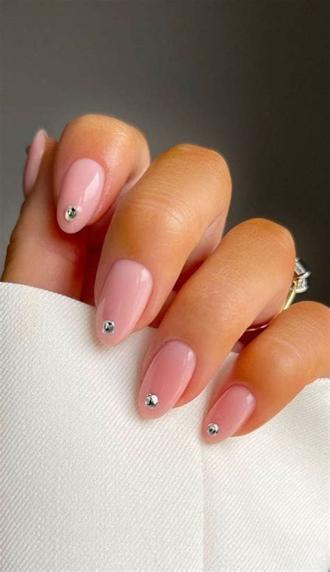 40 Best Wedding Nails 2022 Simple Glossy Nude Pink Nails