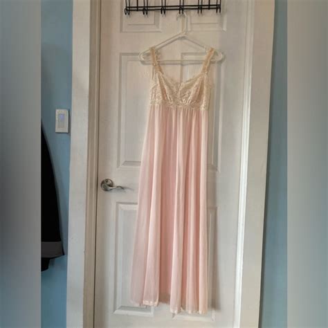 Intimates Sleepwear Pale Pink Vintage Slip Dress Nightgown Full Length Lingerie Poshmark