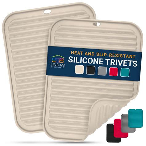 Silicone Trivets For Hot Pans And Pots Pack Multipurpose Silicone Heat Resistant Mat And