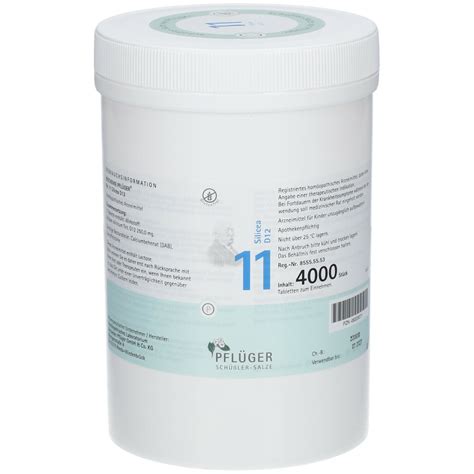 Biochemie Pflüger Nr 11 Silicea D12 Tabletten 4000 St Shop Apotheke