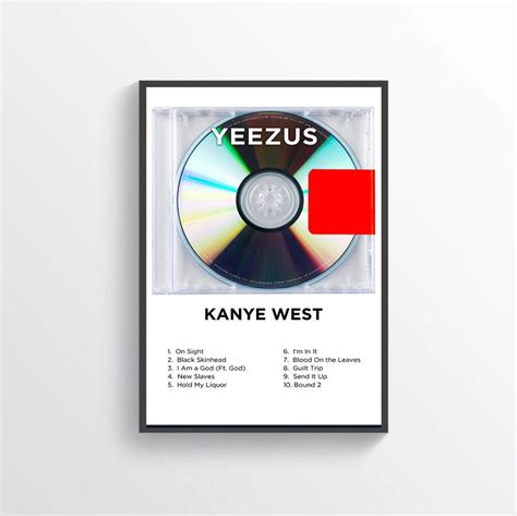 Kanye West Music Poster Yeezus Music Poster Album Poster Album Album