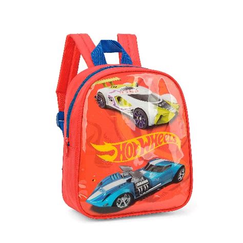 Mini Mochila De Costa Infantil Pre Escolar Hot Wheels Luxcel Shopee Brasil
