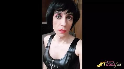 Super Horny Transvestite Helena Black Puts A Dildo In Her Ass And Licks Her Own Cum Off Of It