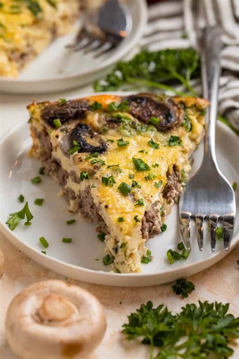 Crustless Mushroom Quiche | Lemons & Zest