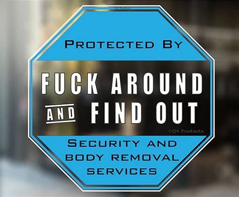 Amazon Fafo Security Warning Sign Protected By Fuck Around And