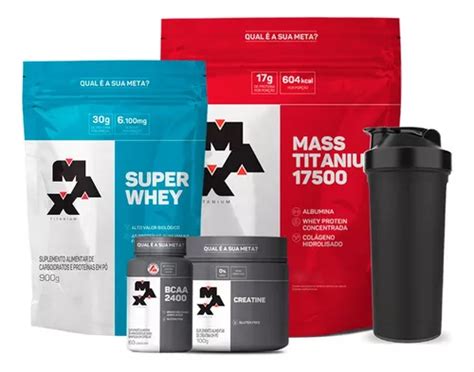 Kit Ganho De Massa Muscular Max Titanium Sabor Chocolate Mercadolivre