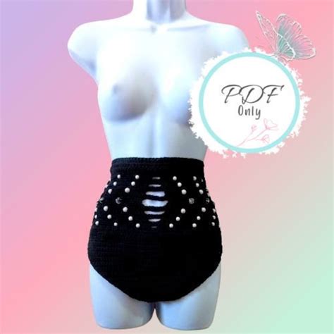 Plus Size Crochet Pattern Bikini Bottom Lingerie Sexy Etsy