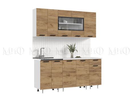 Кухня "Рио New" ЛДСП Дуб Крафт - МиФ / МиФ