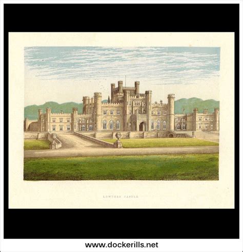 Lowther Castle Near Clifton Westmoreland England Antique Print