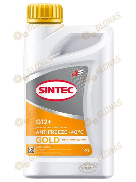 Антифриз Sintec Antifreeeze Gold G12+ 1кг желтый готовый 990557 殺 ...