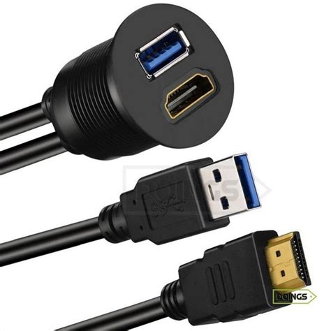 Порт удлинитель с кабелем - CARPRIE на USB 3.0 и HDMI 19 pin (2 метра ...