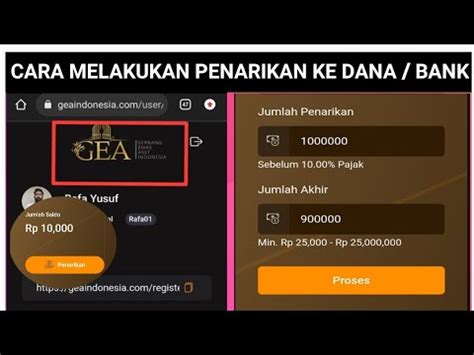 Baru Rilis Gea Indonesia Aplikasi Penghasil Uang Tercepat Youtube