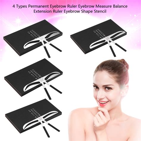 4 Types Permanent Eyebrow Ruler Eyebrow Measure Balance Extension Ruler Eyebrow Shape Stencil