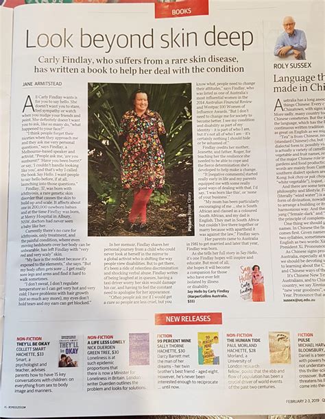 I was in the Courier Mail Q magazine... - Carly Findlay OAM | Facebook