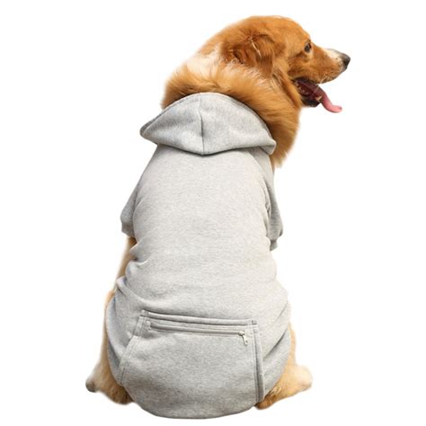 Dog Sweaters with Hat Winter Hoodies with Useful Pocket Warm Coat Dog Hoodie for Large Dog ...