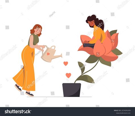 Person Helping Caring About Others Donation Stock Vector Royalty Free