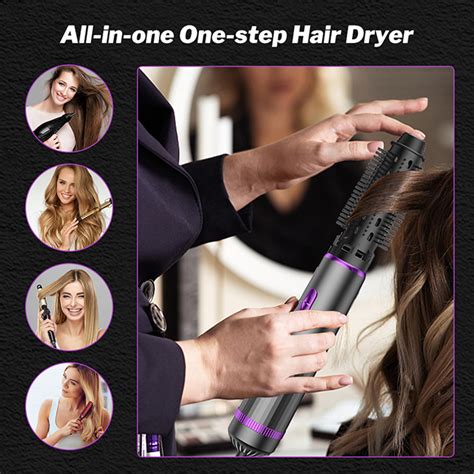 3 In 1 Hot Air Comb Brush Hair Straightener Volumizer Hair Curler Hair Dryer Grey Manufacturers