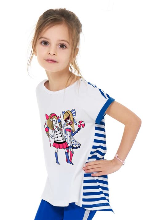 Футболка для девочки Happy Fox 6554559 белый купить оптом в HappyWear.ru