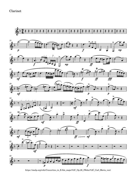 Concertino For Clarinet-Clarinet Solo | PDF