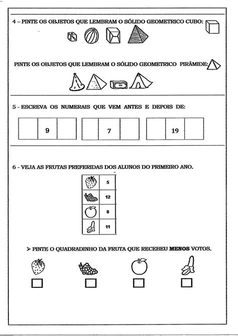 Escolha Entre 1 E 2 - Avaliação Múltipla Escolha 1 E 2 ano-Parte 1 · Alfabetização Blog