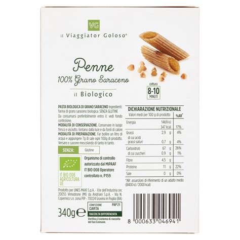 Penne Di Grano Saraceno Bio G