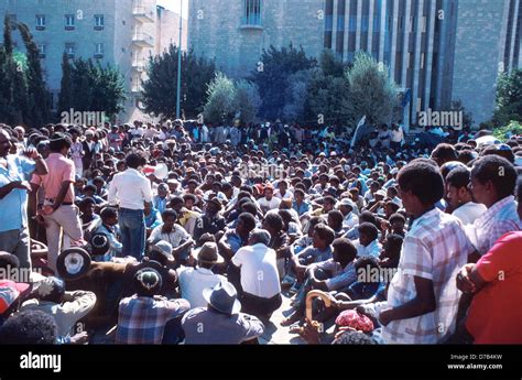 Ethiopian Demonstrating For Falashmura Immigration Permits To Israel