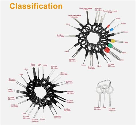 Pc Terminal Removal Tool Pin Ejector Wire Kit Extractor Connector