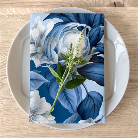 Chinoiserie Napkins Set Of Four Etsy