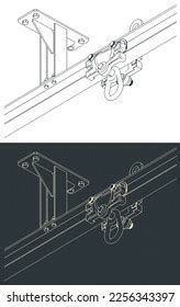 Stylized Vector Illustration Crane Trolley Close Stock Vector (Royalty Free) 2256343397 ...