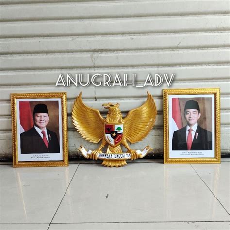 Jual Bingkai Frame Pigura Gold Foto Presiden Dan Wakil Presiden