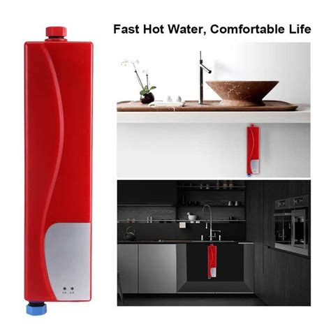 V W Instant Water Heater Mini Electric Tankless Hot Water Heating Parts Water Heater