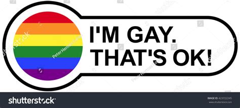 Gay Ok Sticker Gay Pride Rainbow Stock Vector Royalty Free 423722245 Shutterstock