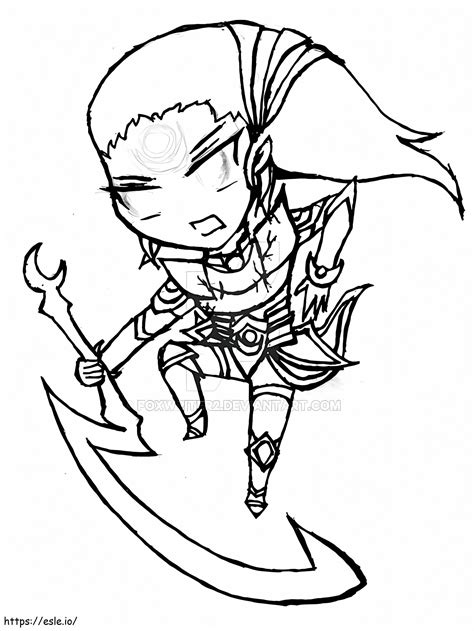 Chibi Diana Coloring Page