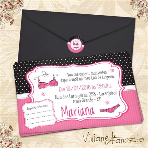 Convite Ch De Lingerie No Elo Ateli Viviane Atanazio Fa