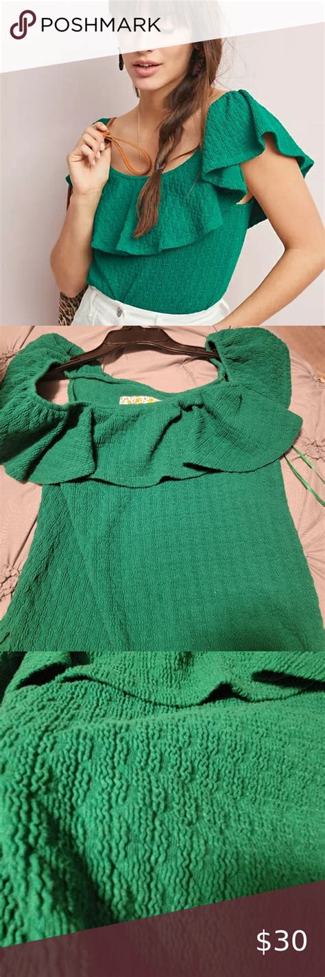 Anthropologie Green Top Green Tops Clothes Design Anthropologie