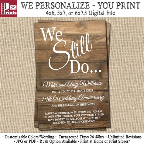 Vow Renewal Invitations