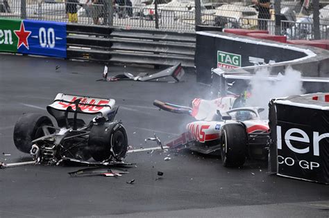 F1 Drivers Shocked Mick Schumachers Car Split In Two In Massive