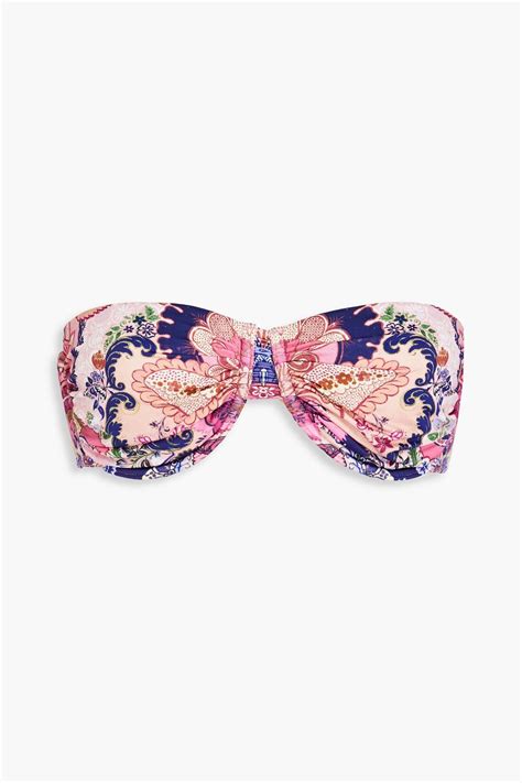 ZIMMERMANN Floral Print Underwired Bandeau Bikini Top THE OUTNET