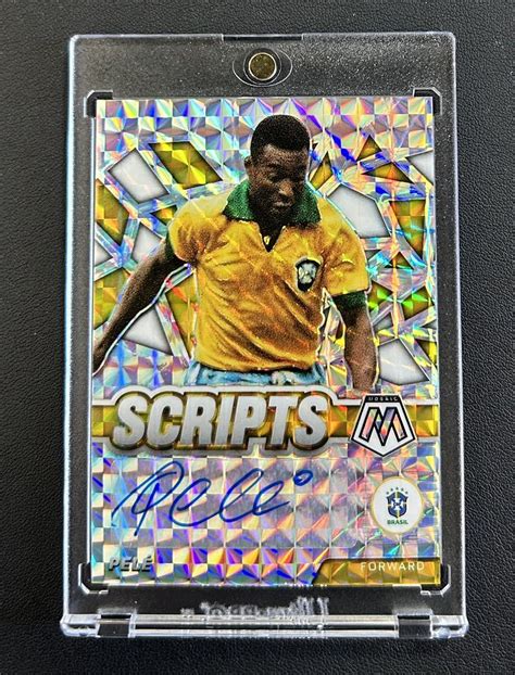 ペレ 直筆サインカード 2021 22 Mosaic Soccer Pele Brazil Auto Scripts Prizm FIFA