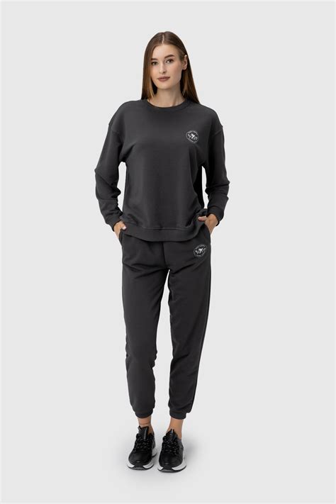 Спортивный костюм с принтом женский Pepper mint SET-02 L Темно-серый ...