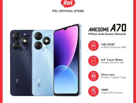 Spesifikasi Daftar Harga HP Itel A70 Resmi Di Indonesia