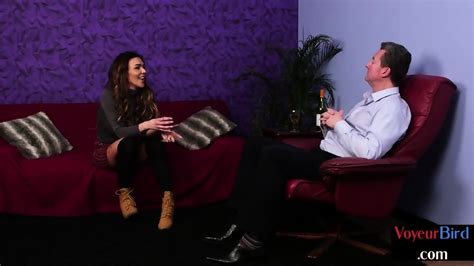 Busty Voyeur Milf Teases Her Man Who Jerks Cock On Her