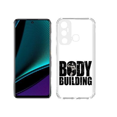 Чехол задняя панель накладка бампер MyPads Боди Билдинг для Infinix Hot 11 противоударный